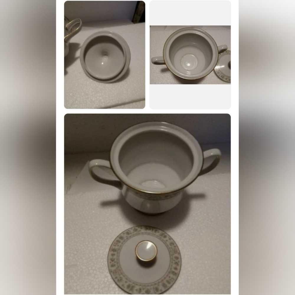 Sango China Japan Honey 'N Rice #3767 Sugar Bowl with Lid 1960s